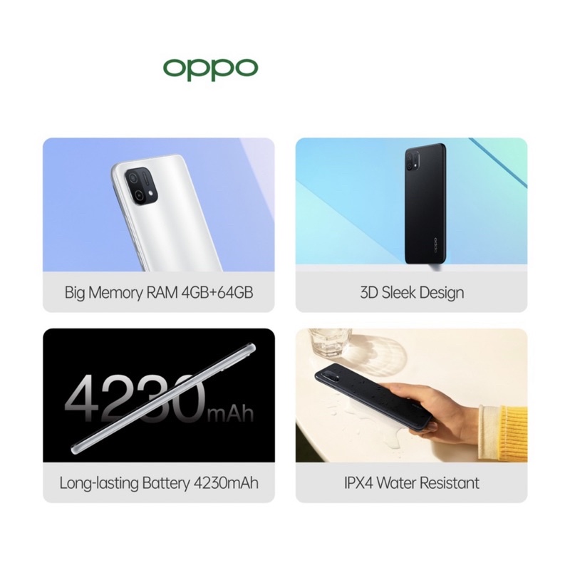 Oppo A16K [4GB+64GB] Helio G35 | Single 13MP | 6.52” IPS LCD | Li-Po 4230mAh | Garansi Resmi Oppo 1 Tahun