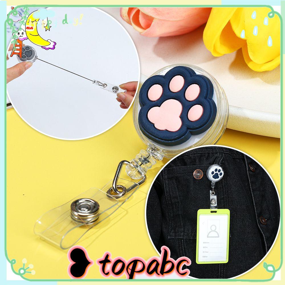 Top Holder Badge Motif Kartun Telapak Kaki Kucing Untuk Perawat