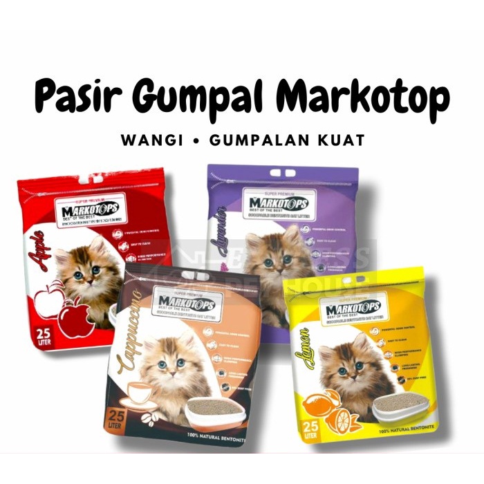 Markotop Pasir Kucing 25 Liter Kekuatan Gumpal Super Wangi