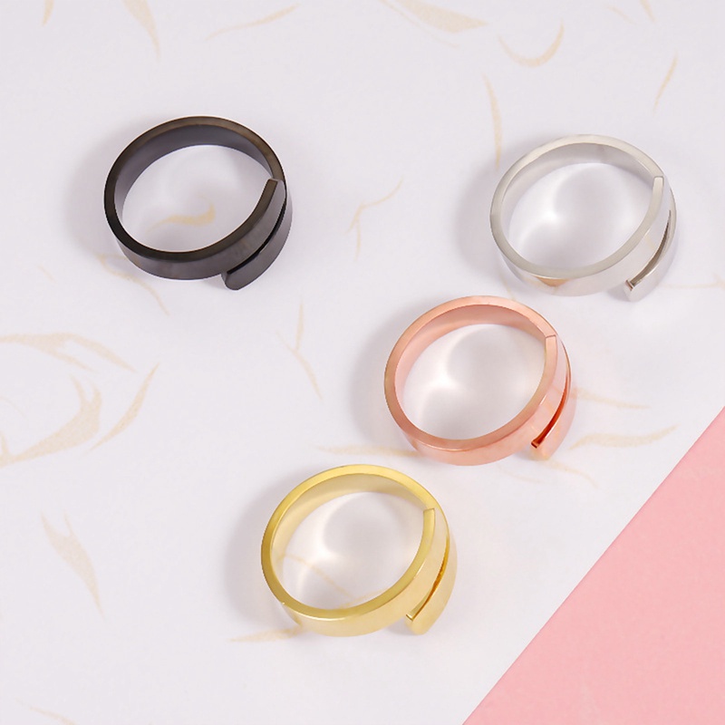 Fancyqube Cincin Model Terbuka Desain Salib Bahan Stainless Steel Untuk Pria