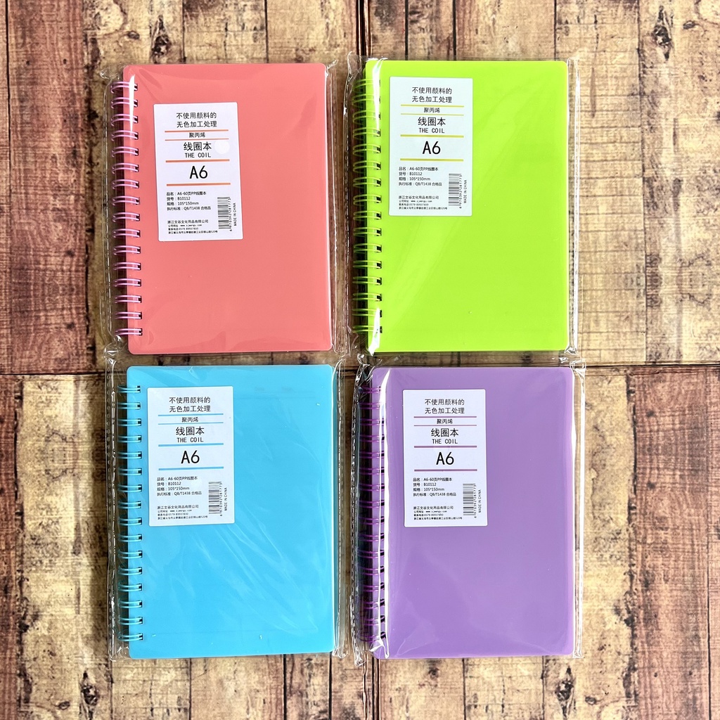 Notepad - Notebook Spiral Warna Pastel Aesthetic Wengu A6 b10112 A5 B10111 B5 10110 - Buku Spiral A6 A5 B5 Fancy