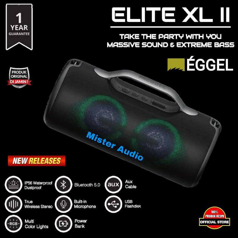 EGGEL ELITE XL / ELITE XL II / ELITE XL 2 Powerful Portable Bluetooth Speaker Original