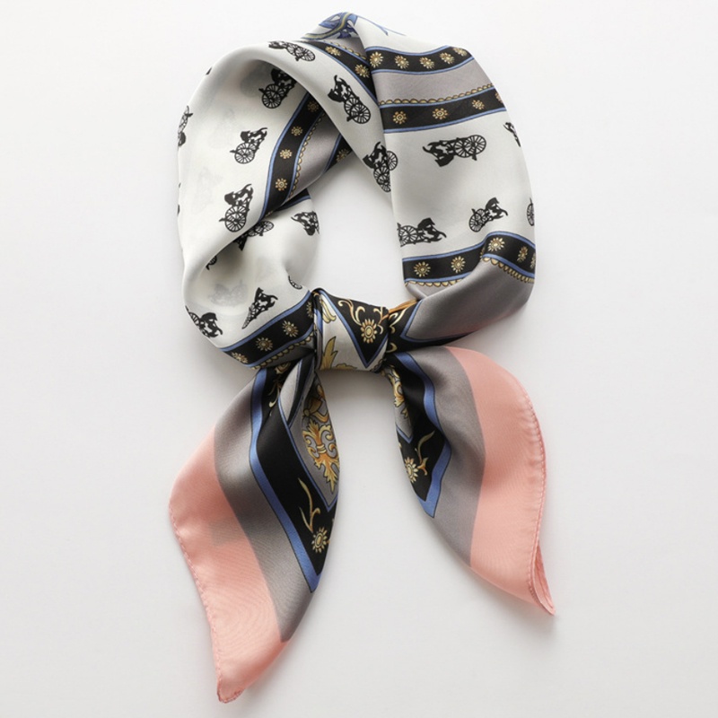 &quot;Veranda&quot; 70x70 cm scarf, Scarf Leher, Scarf Tas, Bahan High Grade Silk Immitation