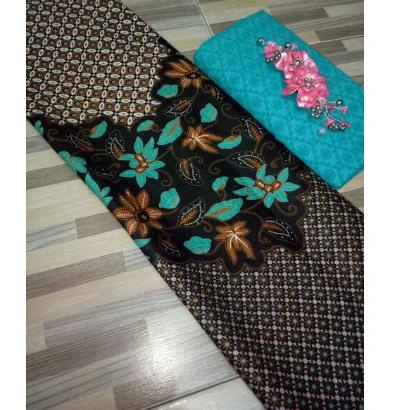 KAIN BATIK CLASIK/KAIN BATIK PEKALONGAN/KAIN SOLO/BATIK TULIS/SUTRA - Biru, Batik Saja