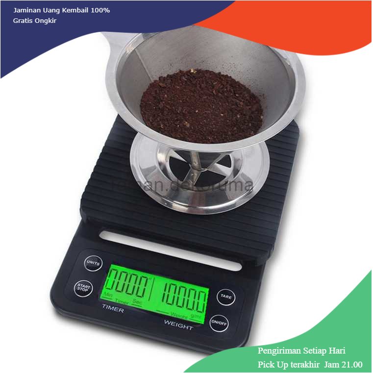 TD - PR Taffware Digipounds Timbangan Dapur Timer 3kg Akurasi 0.1g - NS-CF1