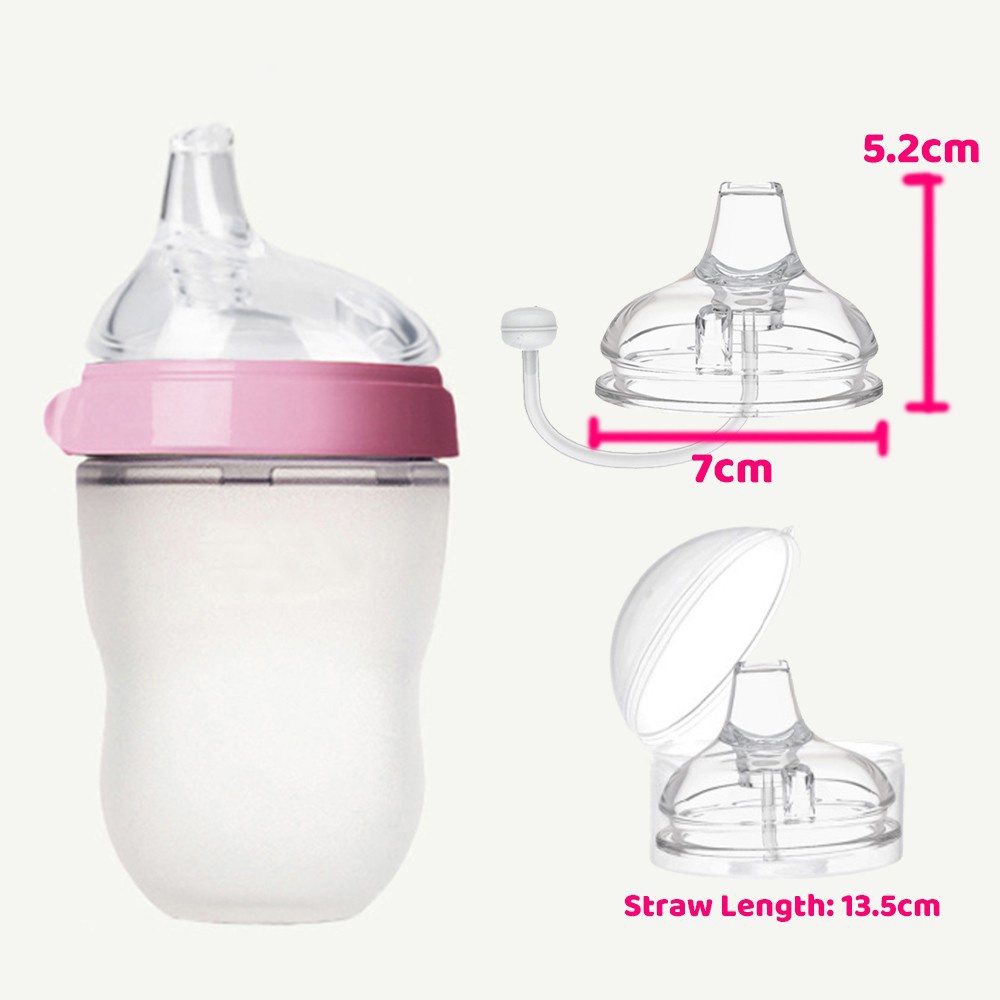 Botol Susu Bayi Bahan Bayi Bahan Silikon Ukuran 150ml 250ml Warna Hijau Dan Pink