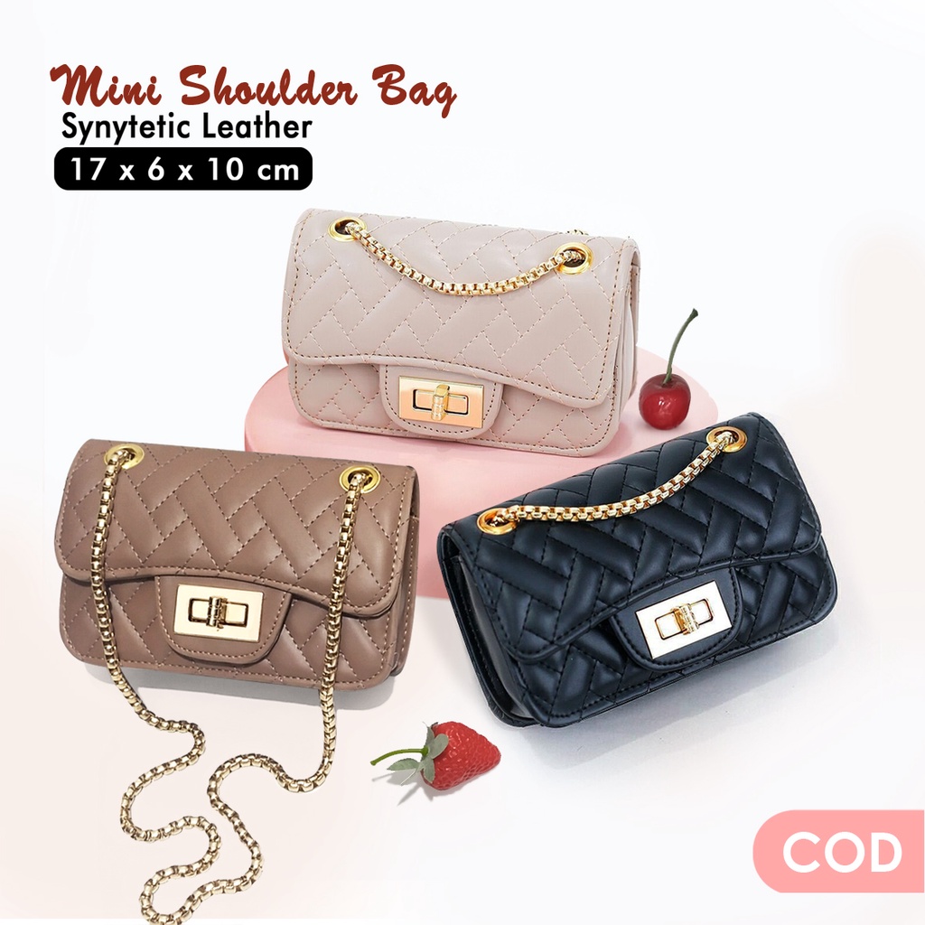 Slingbag Mini Cewek Tas Selempang Rantai Kecil Wanita Trendy Shoulder Bag Terbaru Murah tas selempang mini sling bag