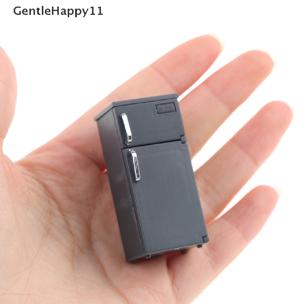 Gentlehappy 1pcs Perlengkapan Rumah Boneka model Kulkas Plastik Warna mini id