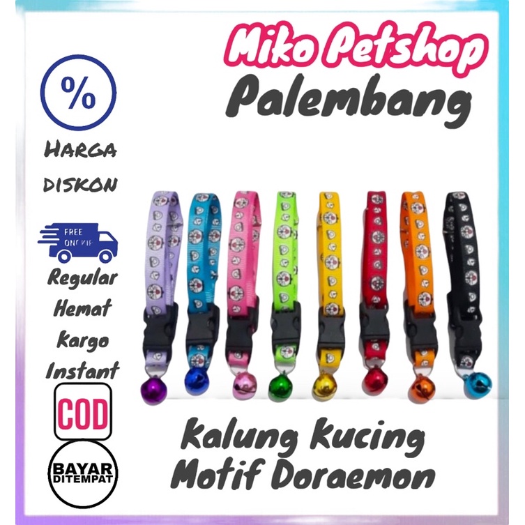 Kalung kucing motif DORAEMON premium MURAH