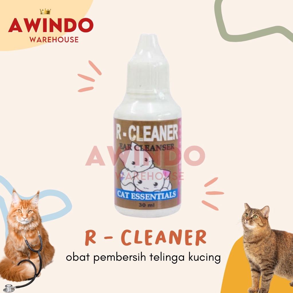 R CLEANER - Obat Pembersih Telinga Kucing Ear Cleaner Cat Kitten 30ml