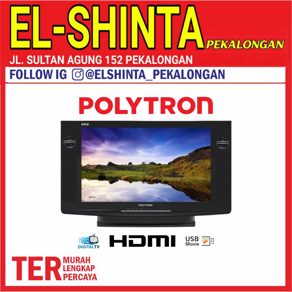 TV TABUNG DIGITAL POLYTRON 24 LED TABUNG 24V123
