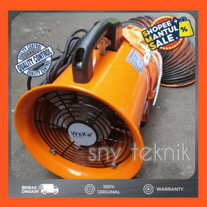 Kipas Blower Portable Ventilator Fan 18" Inch WEKA + Selang 5 Meter