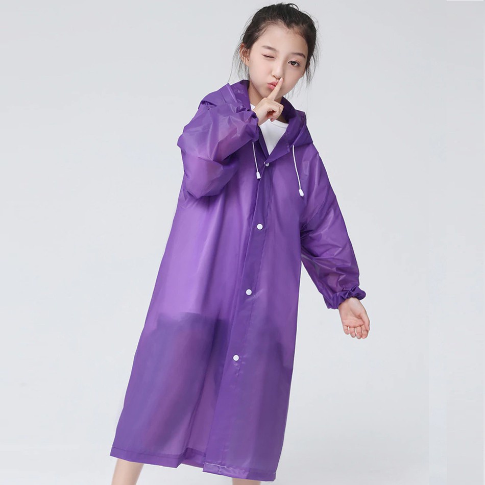 ZBH Jas Hujan Anak Karakter Hoodie Murah EVA Ponco Lengan Polos Jas Hujan Dewasa Warna Mantel Rain Coat Murah Import Berkualitas