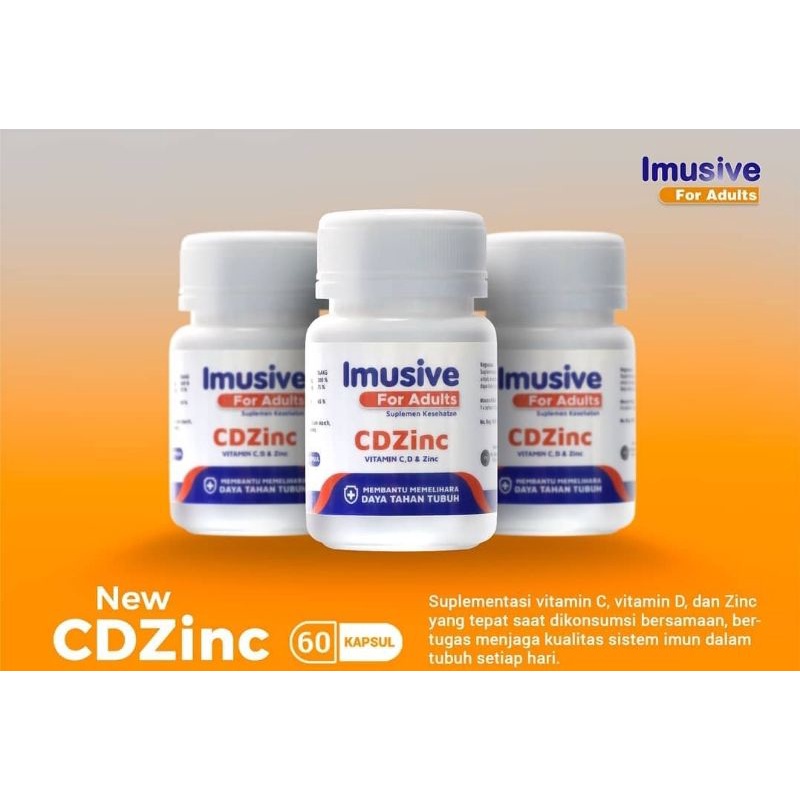 BARU Imusive CDZINC Isi 60 dengan vitamin D 400 iu