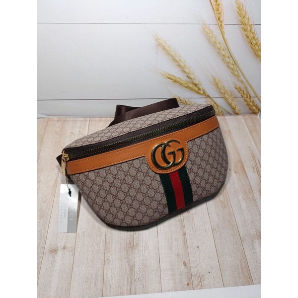 Waist Bag GG Wanita Terbaru / Tas Pinggang Wanita Bordir Zigzag