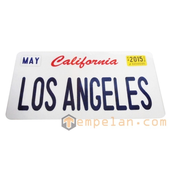 STICKER PLAT CALIFORNIA LOS ANGELES