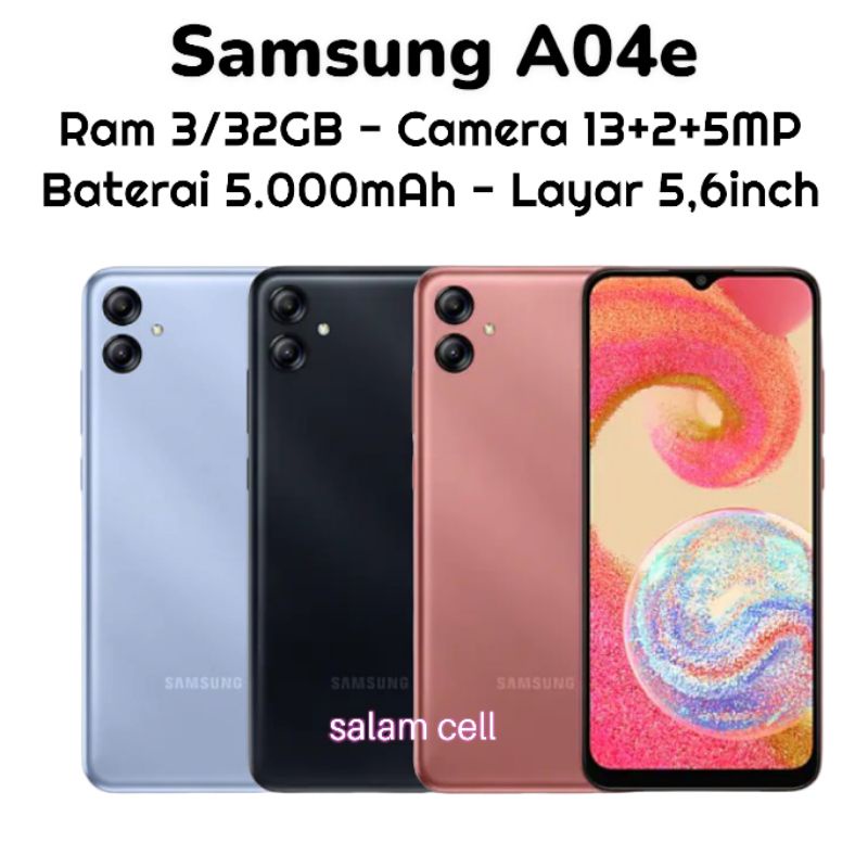 Samsung A04s Ram 4+4/64GB Baterai 5000mAh Camera 50MP Garansi Resmi