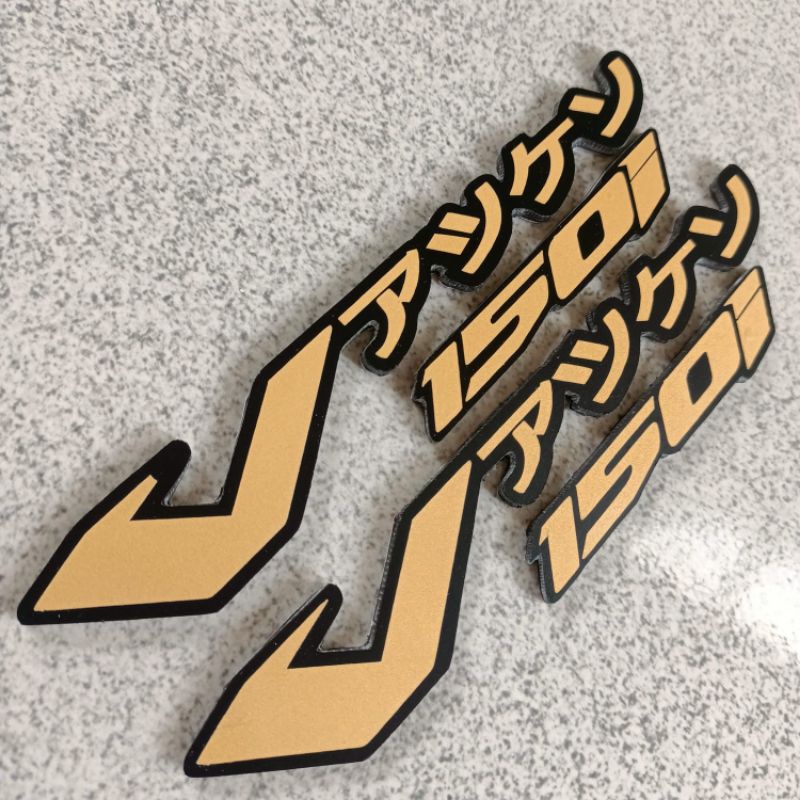 Emblem honda vario 125 150 logo japan timbul 3D warna lengkap sepasang