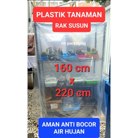 Plastik Penutup Tanaman | Cover Rak Susun Besi Siku | Terpal Bening Rack Bunga Hias | Terpal Meteran Pelindung Tanaman Hias