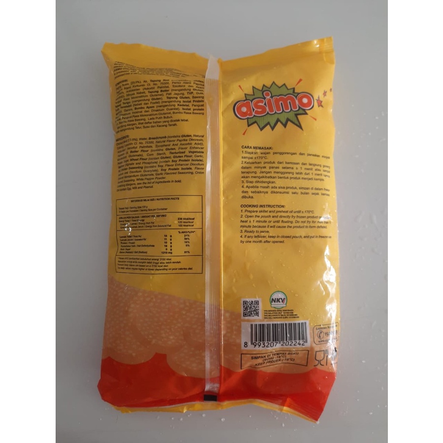 Asimo Chicken Nugget 1Kg / Naget Ayam Kombinasi