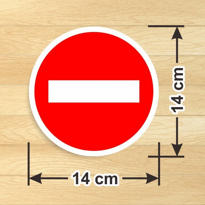 

Label Sticker Vinyl Sign Verboden Dilarang Masuk Do Not Enter 14 cm - Polos