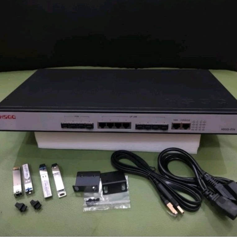 olt hsgq 4port lengkap dengan sfp siap pake murah meriah