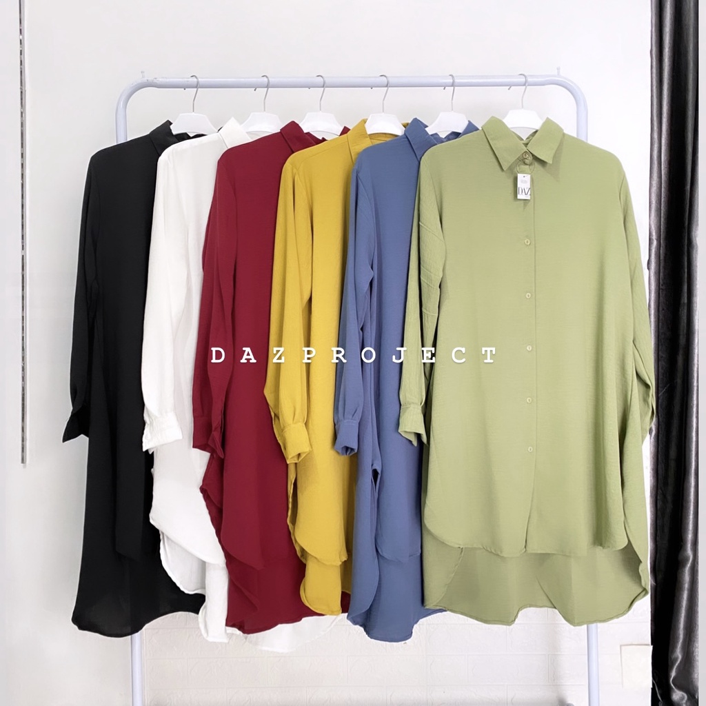 Salsa Tunik Polos Crincle Tunik Crincle by Dazproject