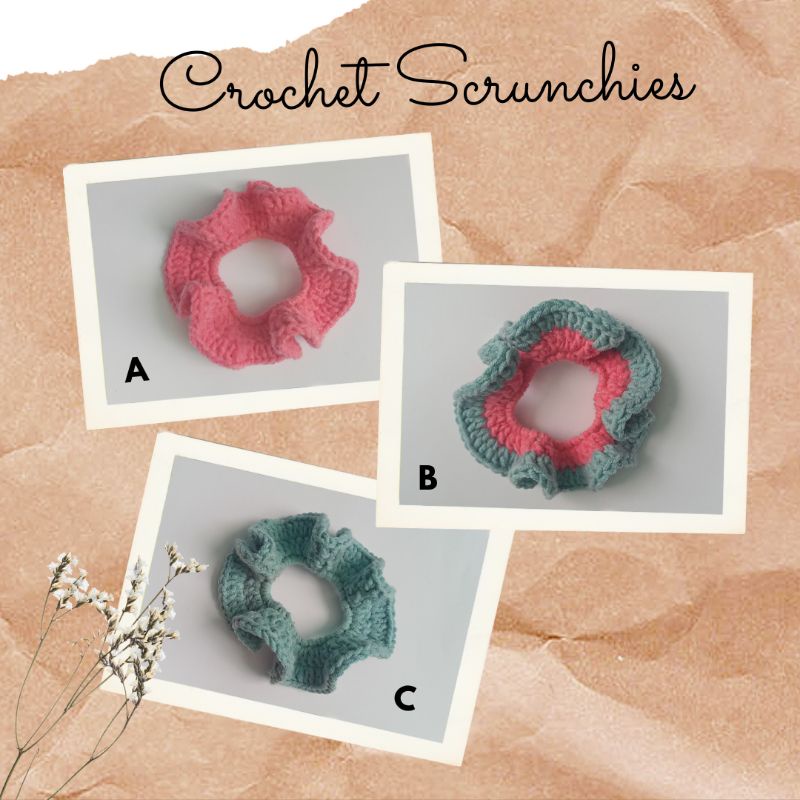 Ikat Rambut Rajut / Crochet Scrunchies / Ikat Rambut / Scrunchie