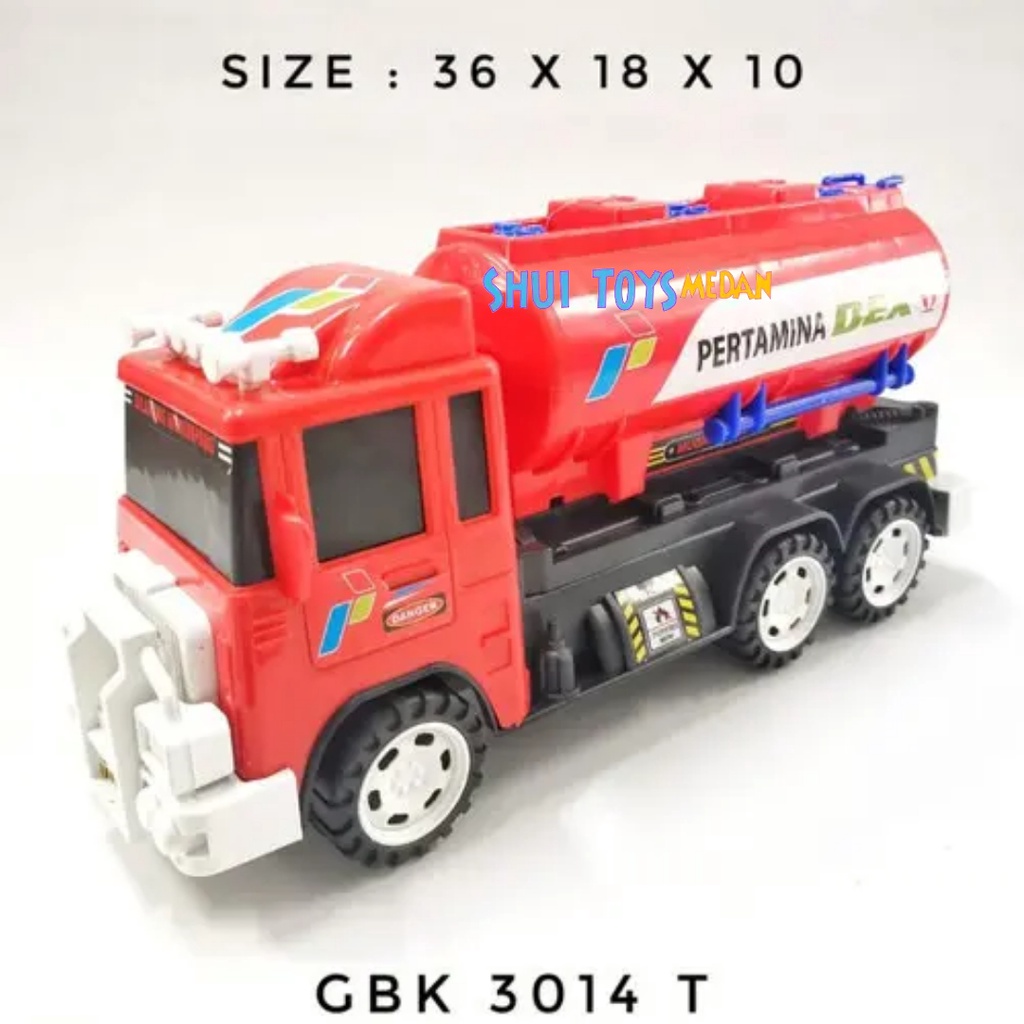 Mainan Anak Truck Tangki Pertamina GBK3014T / Mainan Truk Tangki Minya