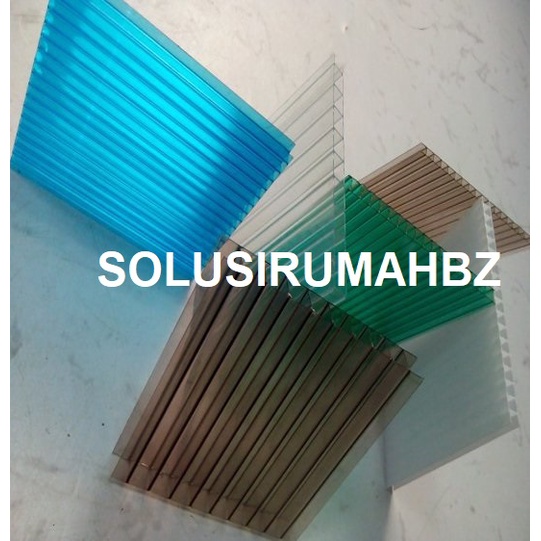 POLYCARBONAT custom 5mm /100cm potongan warna polycarbonate plastik 5 mm plastic rongga