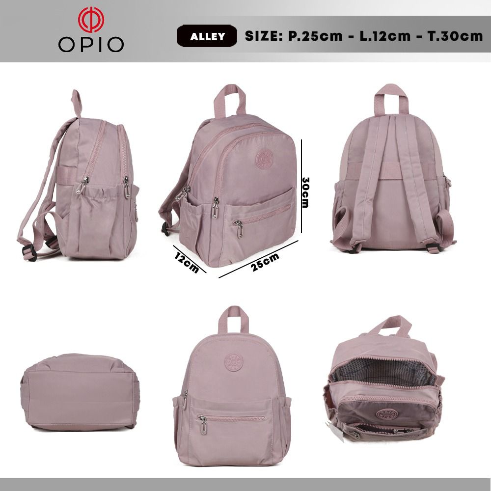 TAS RANSEL WANITA IMPORT TAS RANSEL OPIO ALLEY SIZE 25x12x30 cm.  TAS PUNGGUNG NYLON WANITA TAS KERJA TAS RANSEL BEST SELLER TERBARU BISA BAYAR DITEMPAT.!!!
