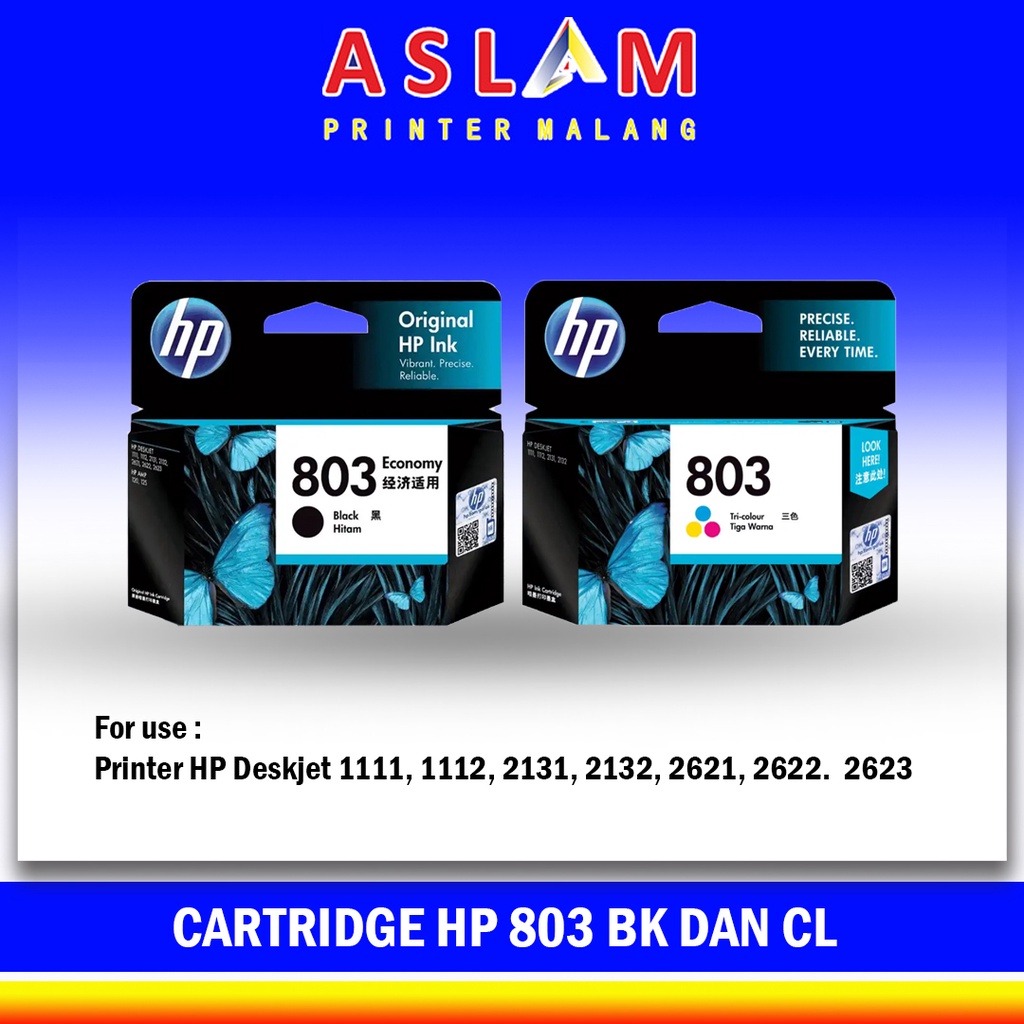 Cartridge HP 803 Black | Black economy & Color Cartridge HP803 Printer Hp 1111 1112 2131 2132 2621