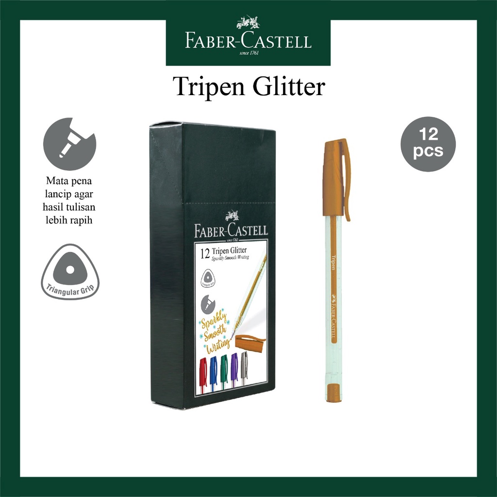 

TRIPEN GLITER FABER CASTELL SPARKLY SMOOTH WRITING BOLLPOINT ART