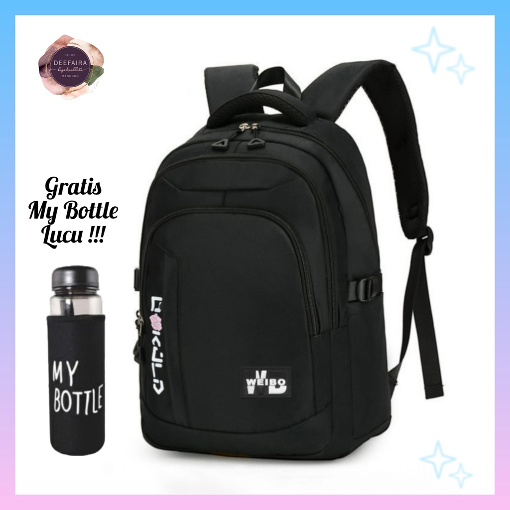 Tas Ransel Sekolah Anak Perempuan Untuk Sd Smp Sma Motif We1bo D684 Gratis My B0ttle Lucu