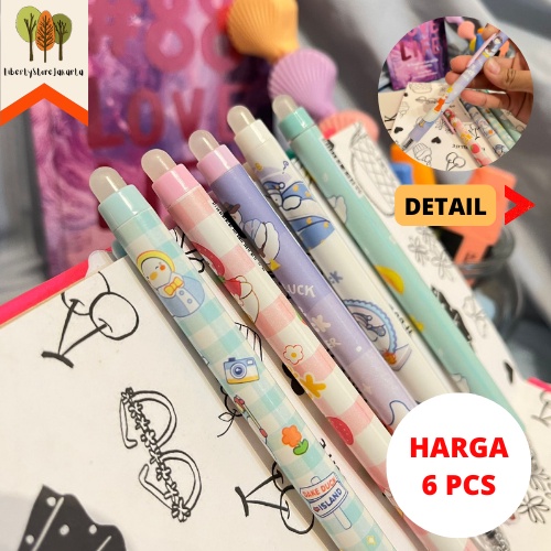 

Pulpen Cetek Odemei 89052A Erasable Motif Bebek Bisa Di Hapus Paket 6 Pcs Pulpen Erasable Bear Ballpoint Funny Unique Fancy Best Gift Stationery For School Alat Tulis Kantor Sekolah Ready Grosir