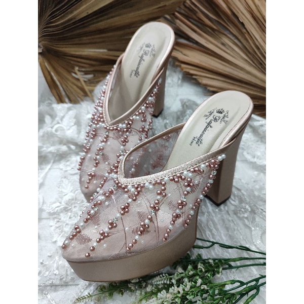 sepatu wanita yesika rosegold 12cm tahu