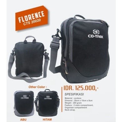 CO-TREK Tas Selempang / Travel Pouch Co-trek Florence Original Terlaris