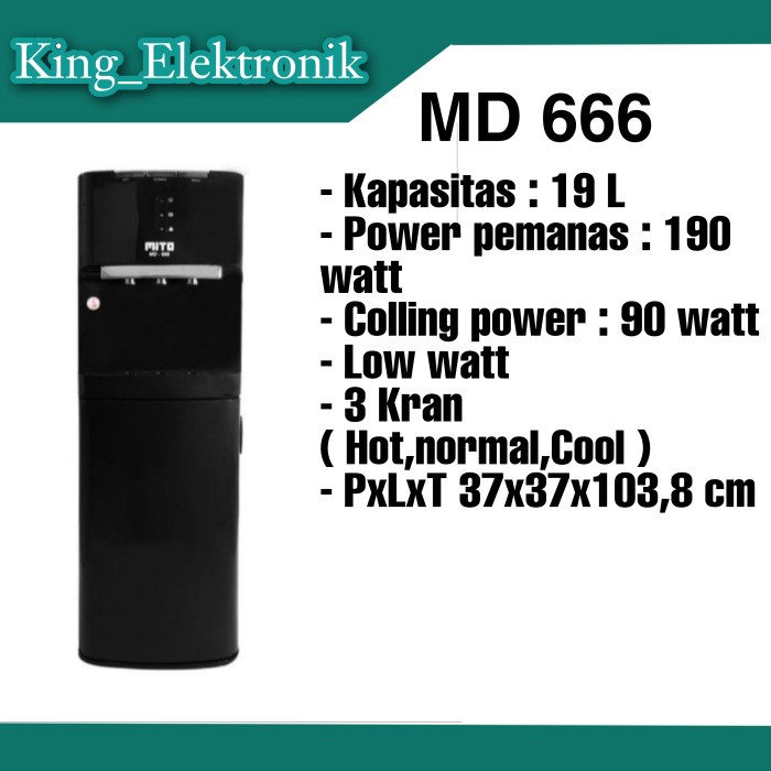 Water Dispenser Mito Galon Bawah Mito MD-666/MD666/MD 666 ORIGINAL