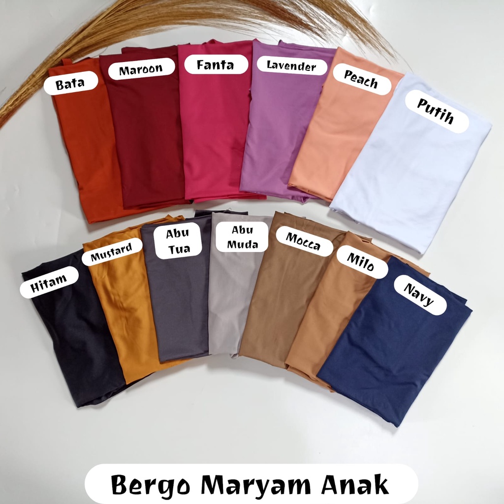 Jilbab Bergo Maryam Anak Bahan Jersey