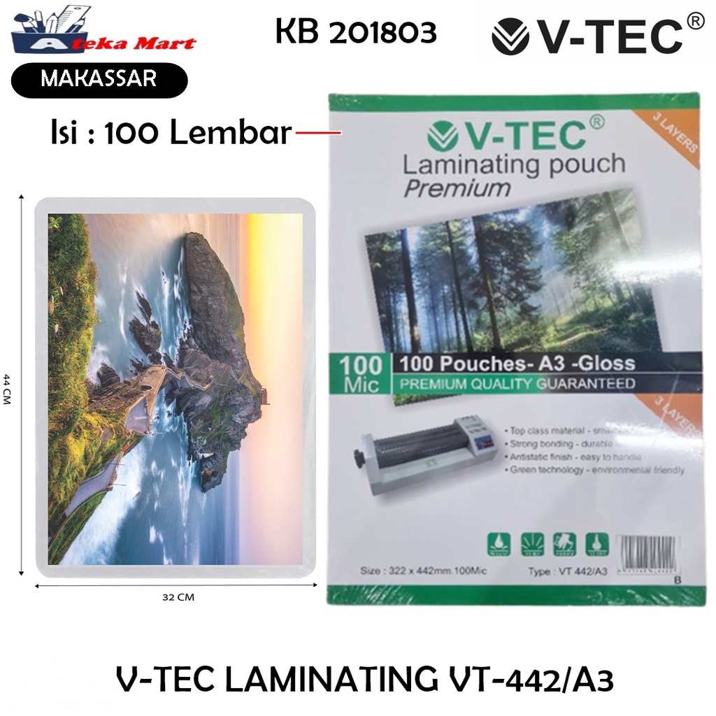 

V-TEC LAMINATING VT-442/A3 PLASTIK LAMINATING