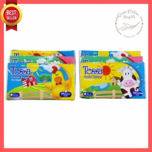 GOS -F203- Tisu Tessa Facial 50L / Tissue Wajah Tessa 50 Sheets 2 Ply