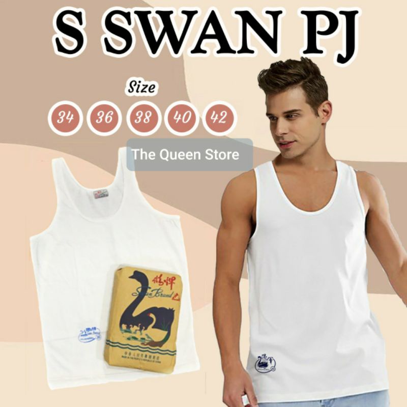 Swan Brand Singlet Pria Dewasa Size 36 38 40 42