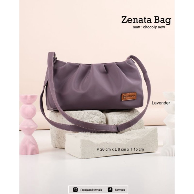 TAS SELEMPANG ZENATA BAG BY PRODUSEN NIRMALA BAHAN CHOCOLY ANTI AIR WATERPROOF PREMIUM