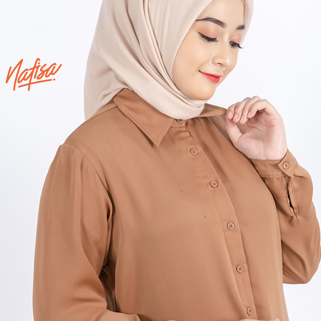 BAJU TUNIK BANDUNG Nafisa Loria - Kemeja Atasan Muslim Wanita Size M, L, XL