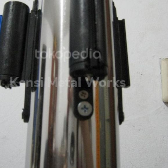 

Tiang Pembatas Tiang Antrian Stainless Pita Biru / tiang - Rangka Dan Pita