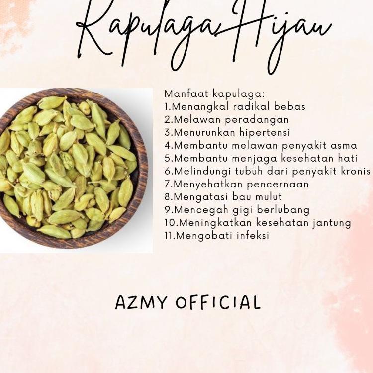 

ㅿ KAPULAGA HIJAU PREMIUM 50gr/KAPULAGA INDIA ARAB/GREEN CARDAMOM/KAPOL ア