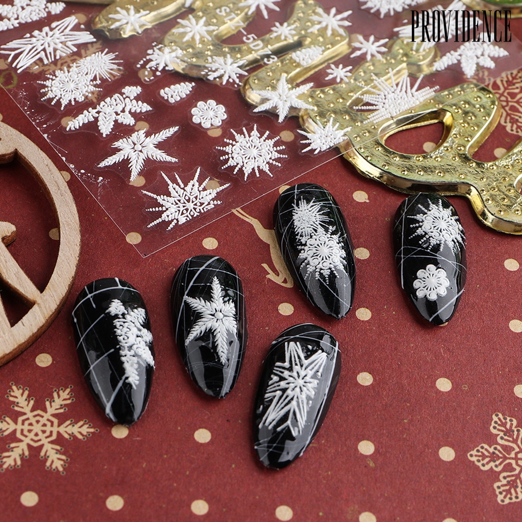 Providence Stiker Kuku 3d Motif Natal Untuk Nail Art DIY