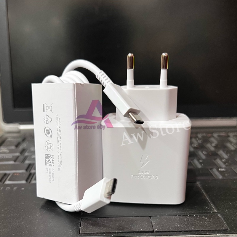 Power Charger Samsung Usb Type C To C 45W PD Super Fast Charging samsung 45Watt S10/S20/S21 FE/S22/S23/A23/A24/A33/A34/A53/A54/A72/A73/M52/M62