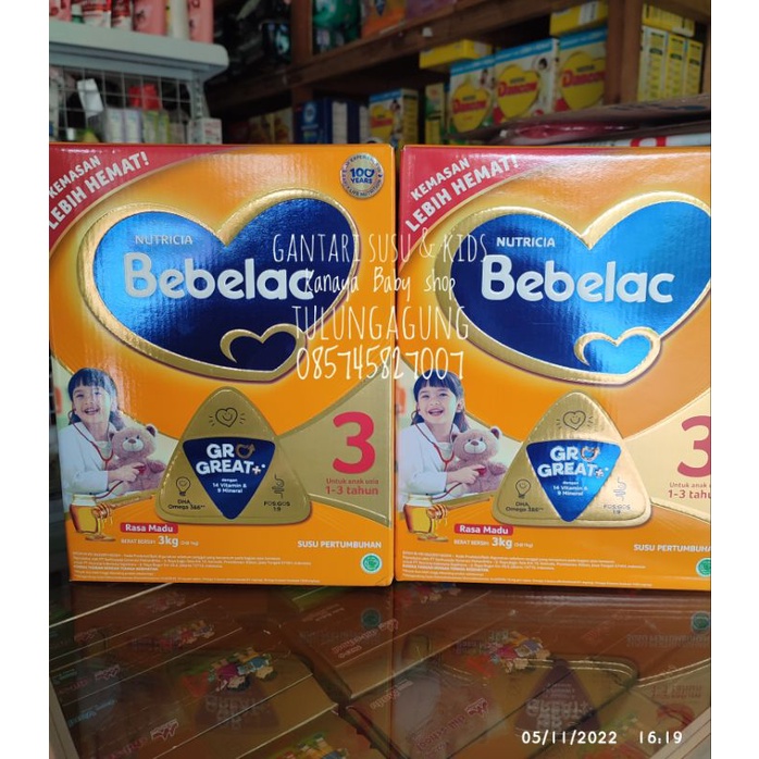 Bebelac 3 3kg &amp; Bebelac 4 3kg 3000gr Rasa madu vanila