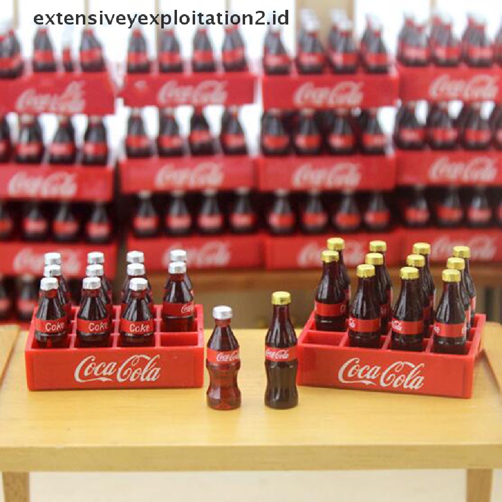 Mainan Miniatur Minuman Coke Skala 1: 12 Untuk Aksesoris Dapur Rumah Boneka